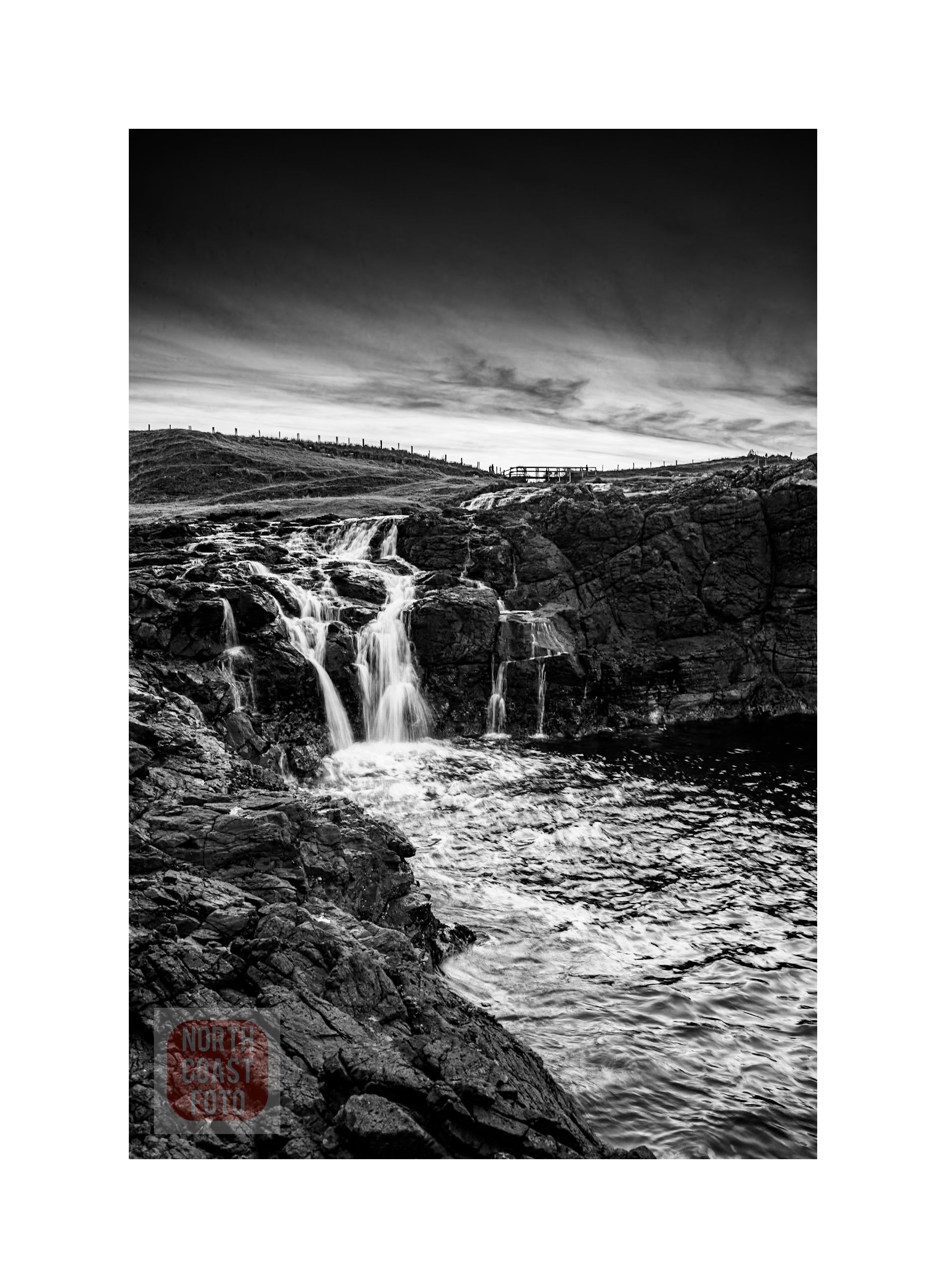 "Dunseverick Waterfall"